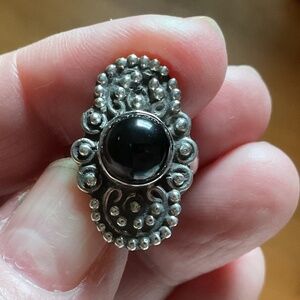 NWOT Sterling Silver 925 Black Onyx Ring Size US 6